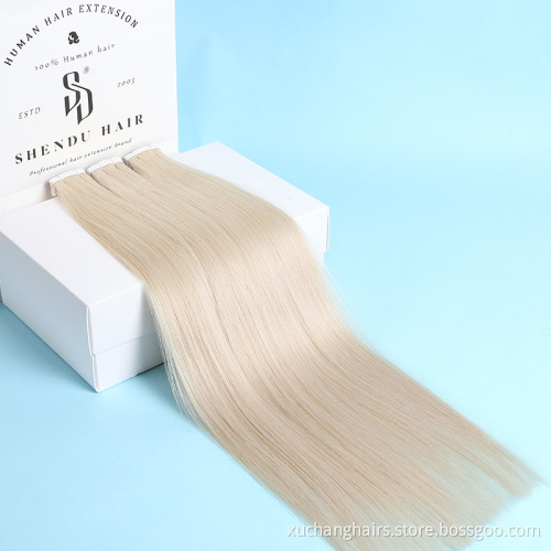 Wholesale Brazilian natural hair extension human Seamless bone Straight Virgin Blonde 100% Remy Hair Extension Tape In Vendors